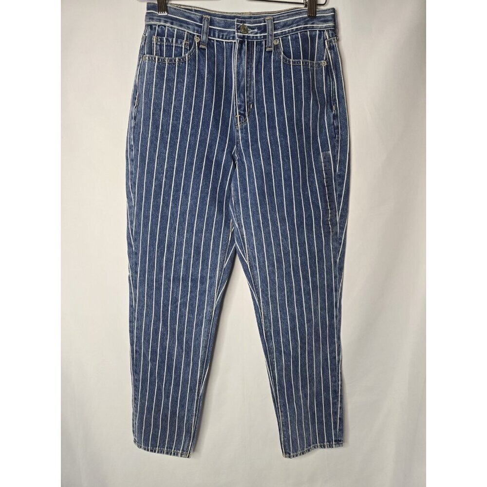 AMERICAN EAGLE Pin Stripe Mom Jeans Size 4 Regular